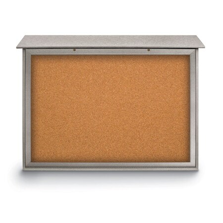 United Visual Products Indoor Enclosed Combo Board, 48"x36", White Frame/Burgundy & Rubber UVCB4836W-BURGUN-RUBBER